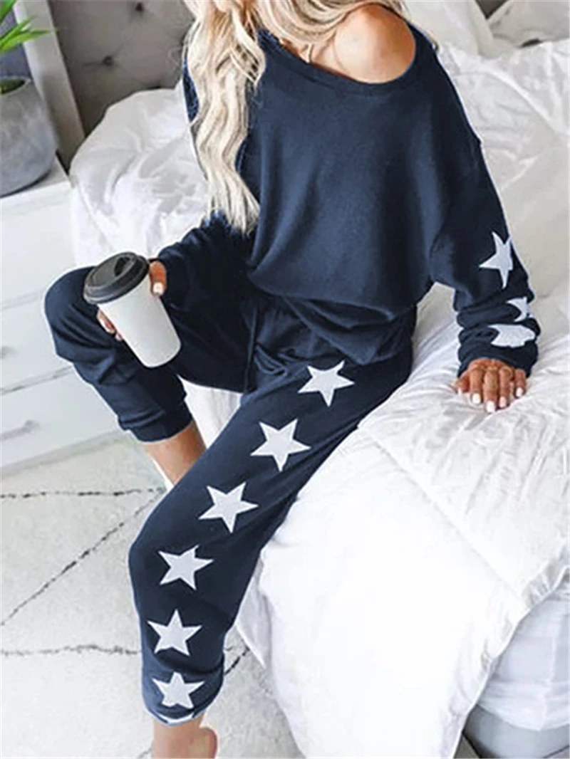 Star Print Tracksuit Women Two Piece Pants Sets Autumn Clothes Pullover Top and Long Pants Suit Casual Loose 2 Piece Set Outfits
Star Print Tracksuit Women Two Piece Pants Sets Autumn Clothes Pullover Top and Long Pants Suit Casual Loose 2 Piece Set Outfits