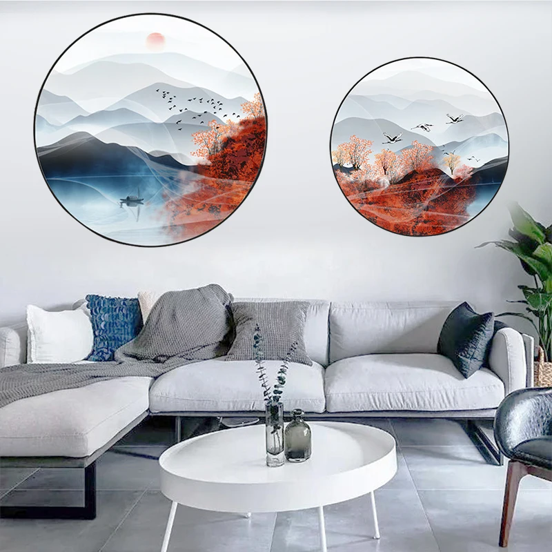 Modern Abstract Landscape Mountain Circle Frame Wall Art Paintings Alternative Canvas Poster Prints For Living Room Home Decor
Modern Abstract Landscape Mountain Circle Frame Wall Art Paintings Alternative Canvas Poster Prints For Living Room Home Decor