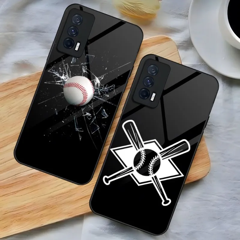 

Baseball Phone Case For Vivo S12 S10 S9 IQOO Z3 U5 NEO5 Y30 7 9 8 X73 Y76 Y70 Y55 Y31 X70 X60 Pro Toughened Glass