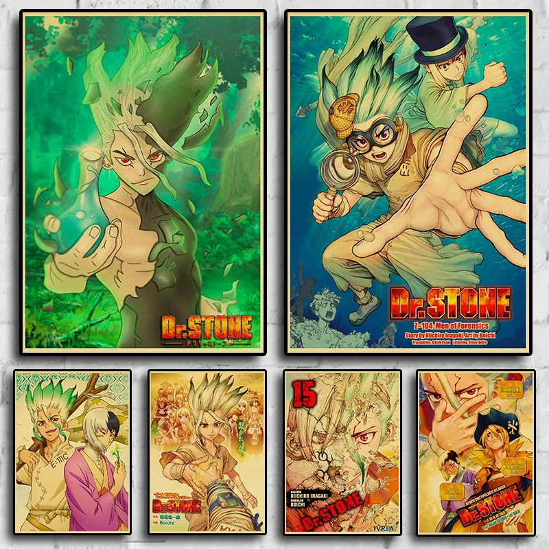 Japanese Anime Dr. stone retro poster kraft paper and printed home bar wall decoration Poster Art Painting
Japanese Anime Dr. stone retro poster kraft paper and printed home bar wall decoration Poster Art Painting