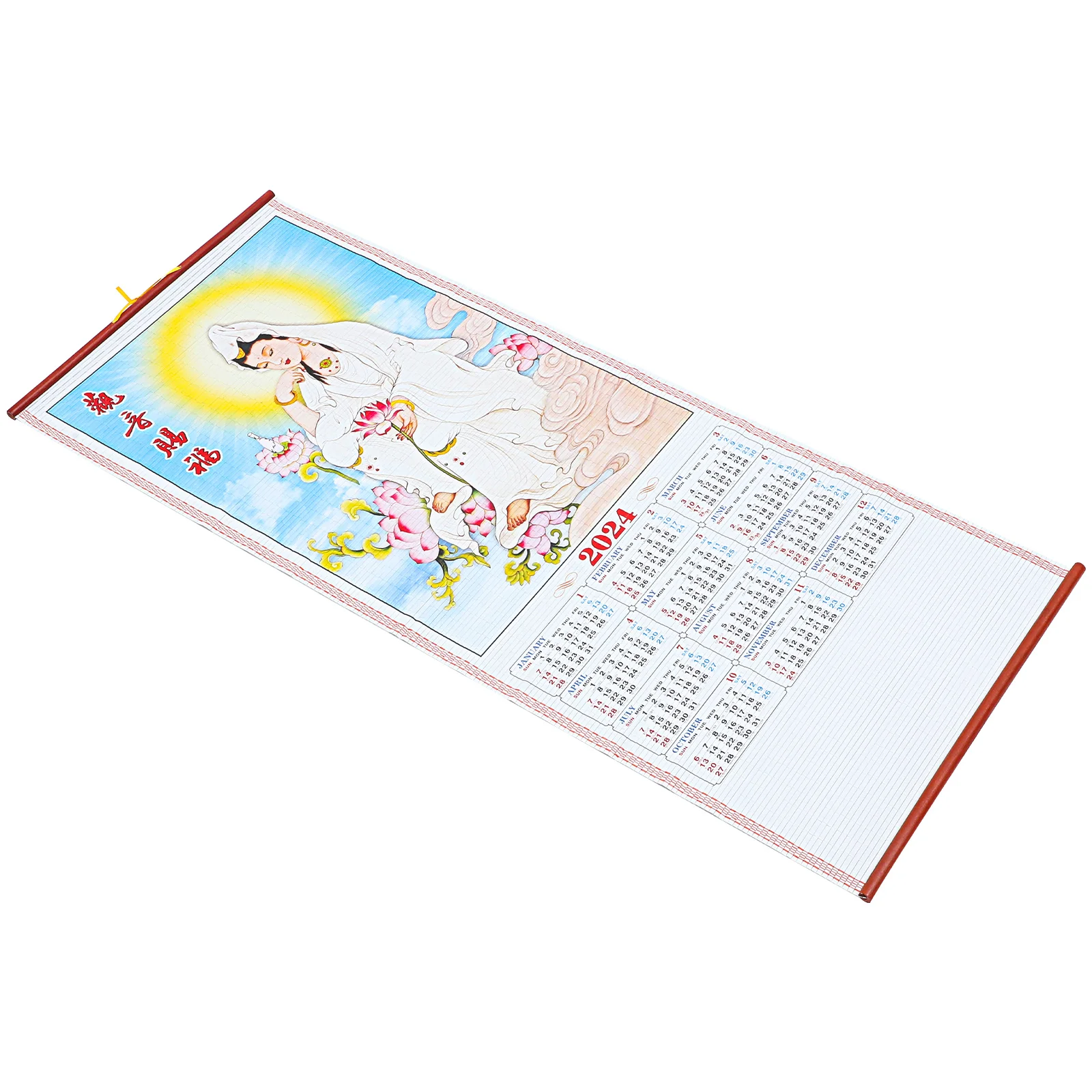 Chinese Lunar Calendar Imitation Rattan Scroll Calendar Home Chinese Style 2024 Hanging Wall Paper New Year
Chinese Lunar Calendar Imitation Rattan Scroll Calendar Home Chinese Style 2024 Hanging Wall Paper New Year