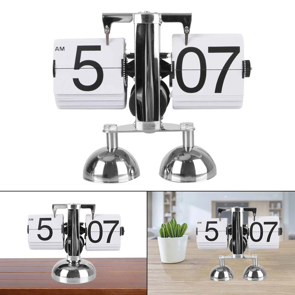 Auto Flip Operated Quartz Clock Retro Flip Clock Home Decors Flip Internal Gear Operated Digital Clock
Auto Flip Operated Quartz Clock Retro Flip Clock Home Decors Flip Internal Gear Operated Digital Clock