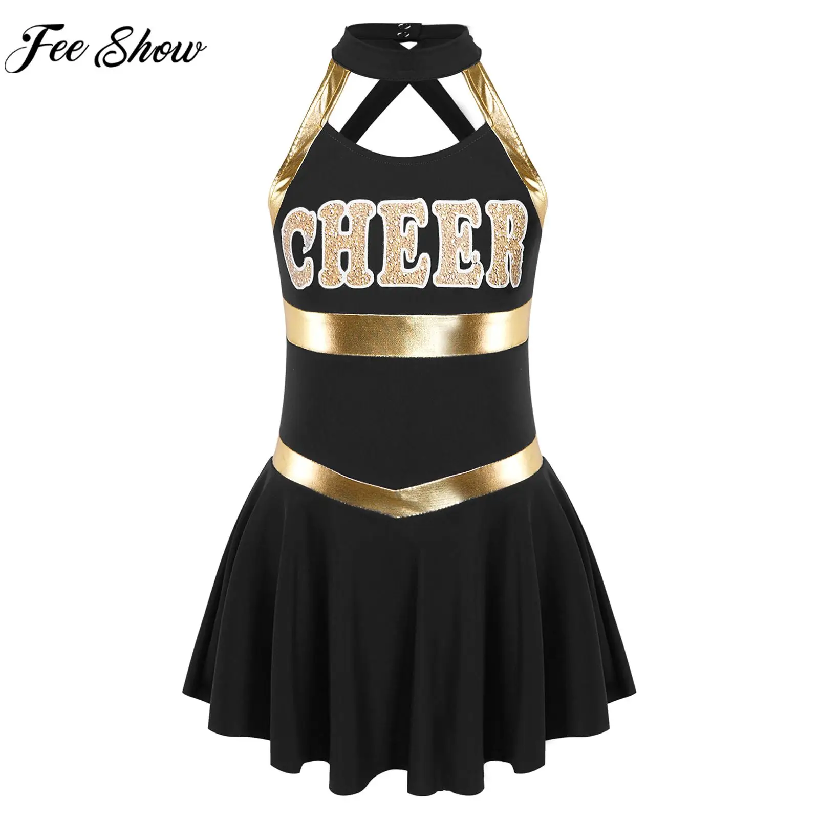 Kids Girls Cheerleading Dance Costume Sleeveless Letter Print Hollow Dress Schoolgirl Cheer Sport Meeting Cosplay Party Clothes
Kids Girls Cheerleading Dance Costume Sleeveless Letter Print Hollow Dress Schoolgirl Cheer Sport Meeting Cosplay Party Clothes