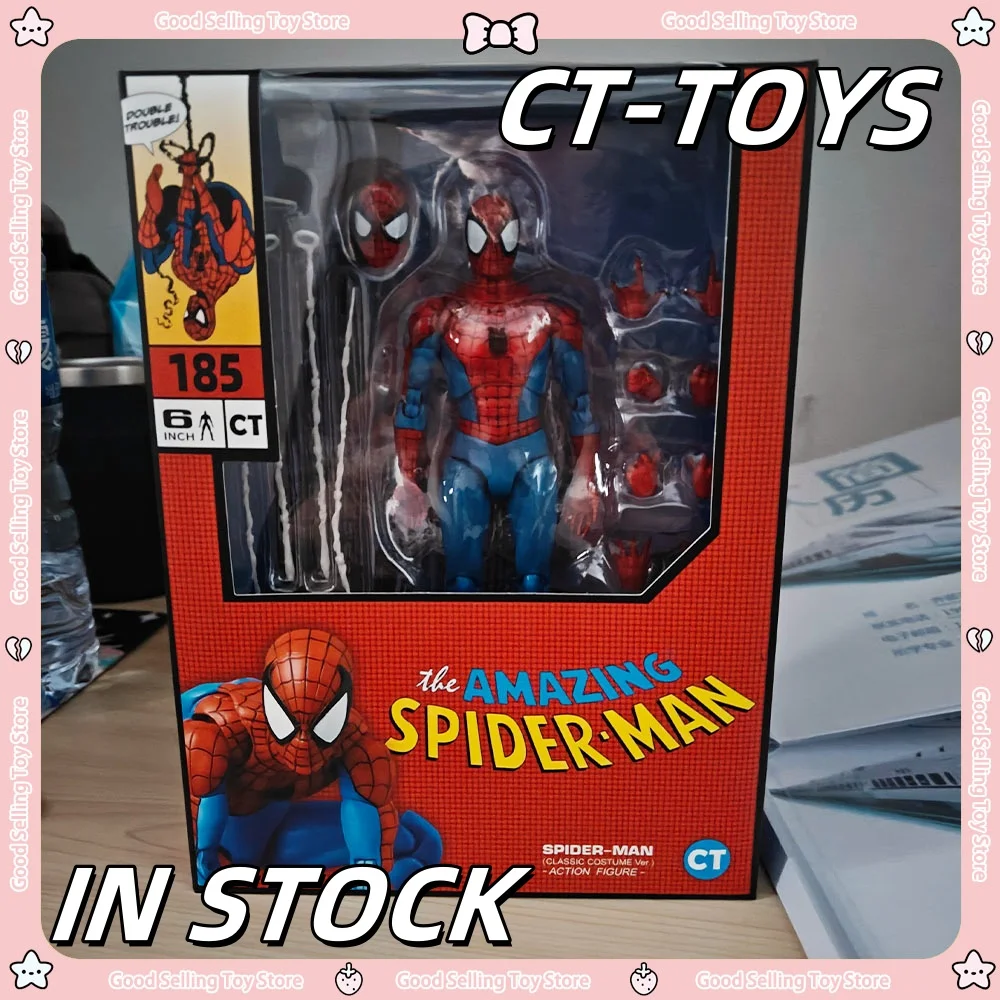 1/12 Ct Toys Фигурка Человека-Паука Аниме Фигурки Mafex 185 Классическая модель Костюм Ver
