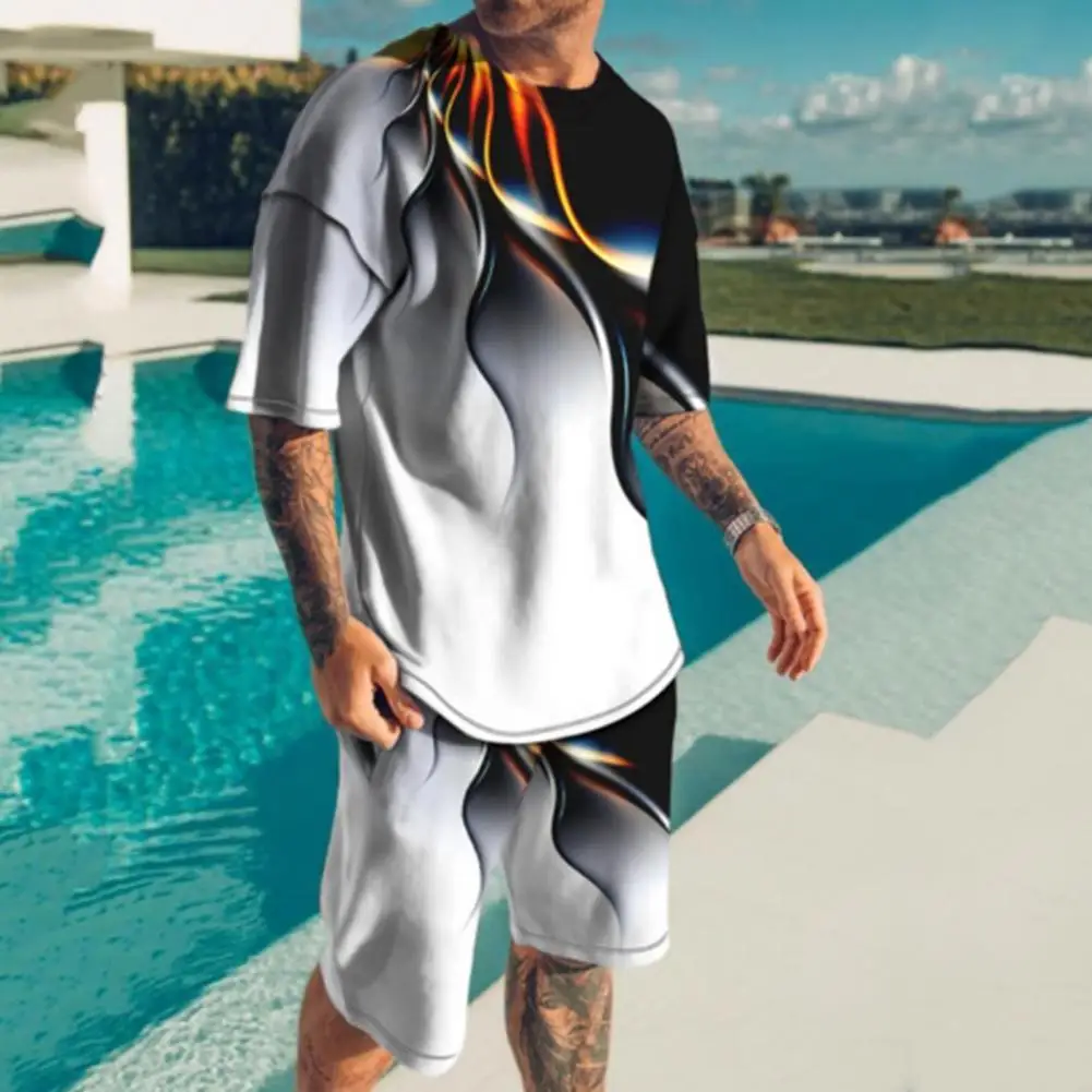 2Pcs/Set Classic Fitness Suit Round Neck Sweat Absorbing Male Tracksuit Set Flame Print Male Casual Suit
2Pcs/Set Classic Fitness Suit Round Neck Sweat Absorbing Male Tracksuit Set Flame Print Male Casual Suit