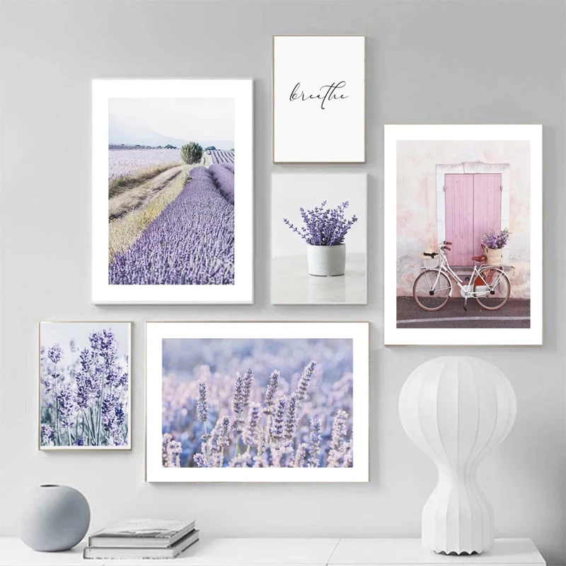 Purple Canvas Painting for Sea Landscape Modern Lavender Poster for Garden and Living Room Nordic Wall Decor
Purple Canvas Painting for Sea Landscape Modern Lavender Poster for Garden and Living Room Nordic Wall Decor