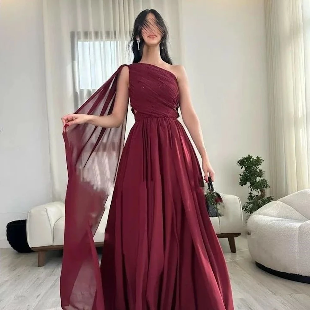 MULOONG Sexy A-line Floor Length One Shoulder Sleeveless Women Formal Evening Dress Zipper Up Elegant Prom Gown New 2023
MULOONG Sexy A-line Floor Length One Shoulder Sleeveless Women Formal Evening Dress Zipper Up Elegant Prom Gown New 2023