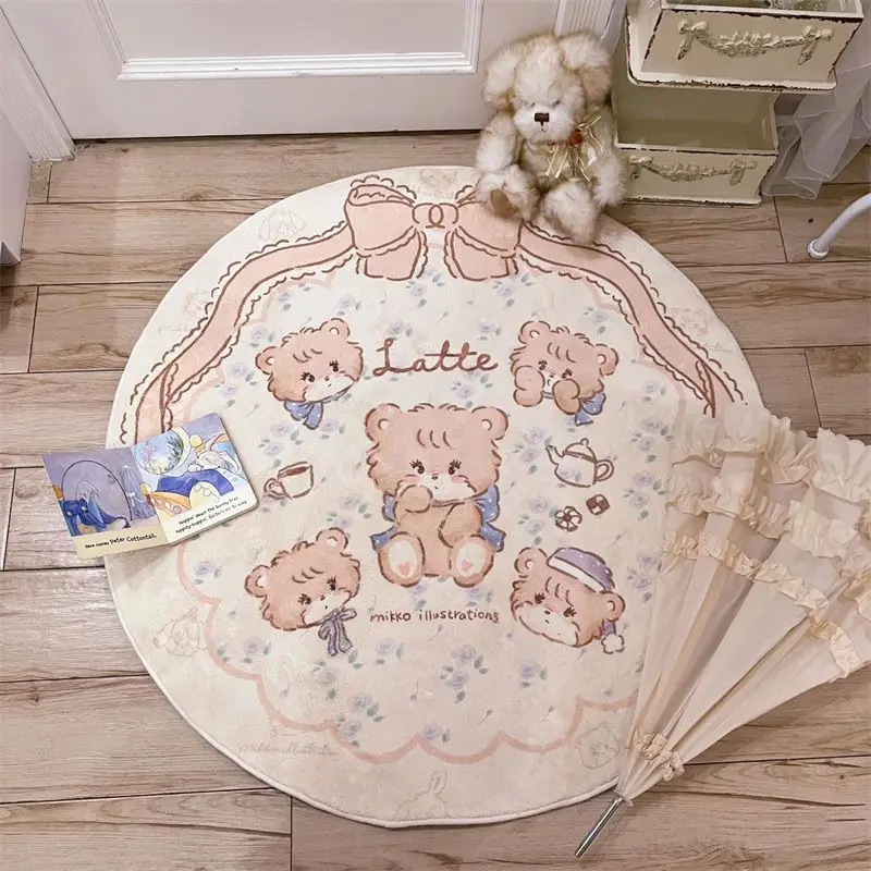 Cartoon Mikko Round Carpet Rug Cute Mousse Cammy Souffle Latte Lounge Rug Makeup Table Chair Mat Kids Girls Bedroom Carpet Decor
Cartoon Mikko Round Carpet Rug Cute Mousse Cammy Souffle Latte Lounge Rug Makeup Table Chair Mat Kids Girls Bedroom Carpet Decor