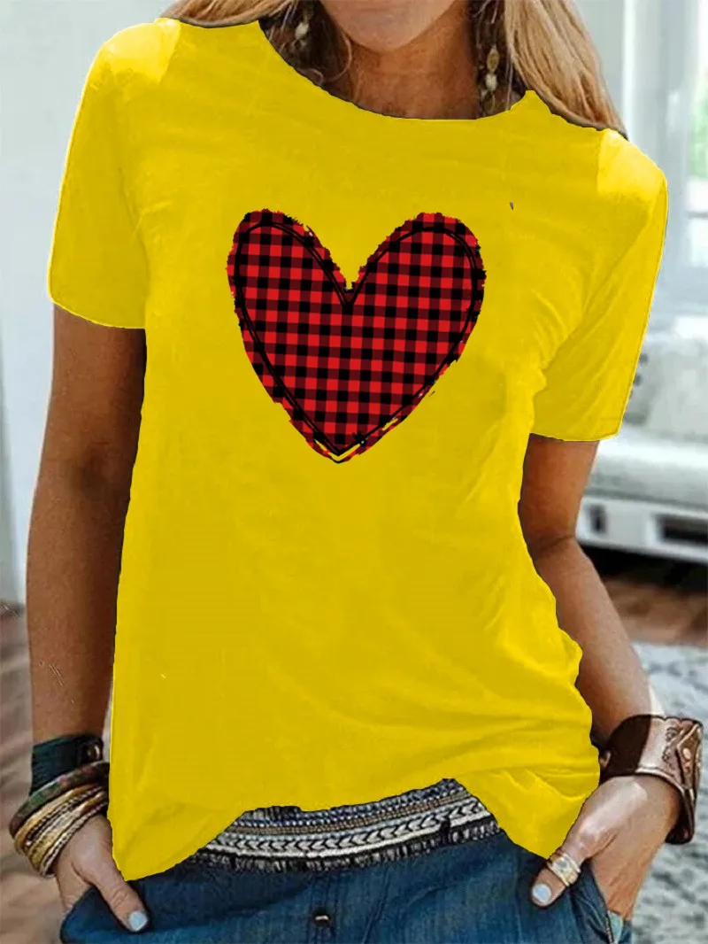 Valentine's Day new plaid love print men short sleeve European American top T-shirt Fashionable girl T-shirt my body my choice
Valentine's Day new plaid love print men short sleeve European American top T-shirt Fashionable girl T-shirt my body my choice