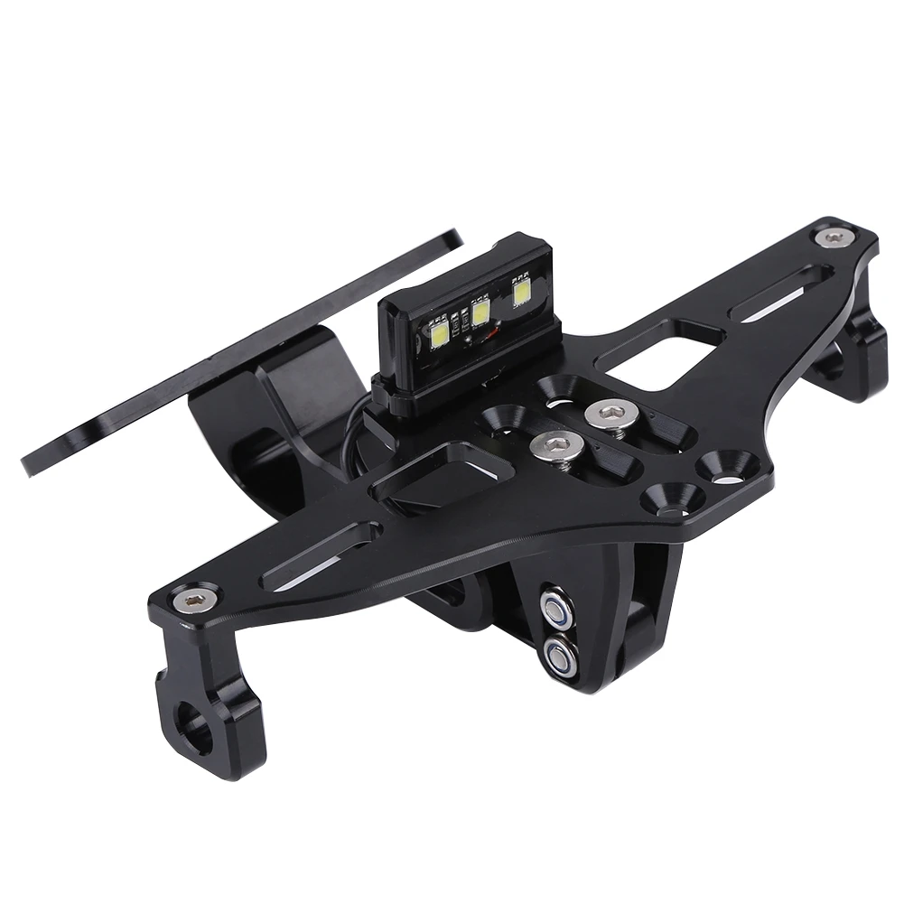 Motorcycle Adjustable Aluminum License Number Plate Frame Holder Bracket with Light Black
Motorcycle Adjustable Aluminum License Number Plate Frame Holder Bracket with Light Black