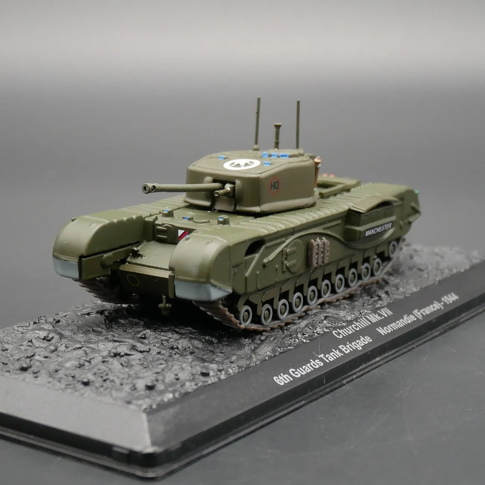 

Diecast Ixo 1:72 Scale Churchill Mk VII Model of A World War II British Infantry Tank Armored Spitfire Combat Tracked Vehicle