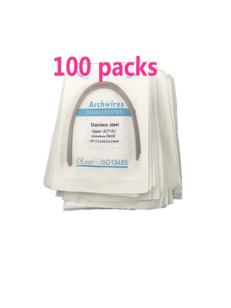 100 Packs Stainless Steel Rectangular Niti Arch Wire Dental Orthodontics Bows Arcs
100 Packs Stainless Steel Rectangular Niti Arch Wire Dental Orthodontics Bows Arcs