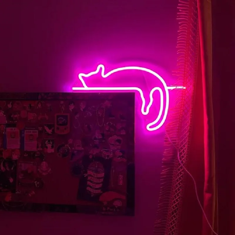 Cute Lying Cat USB Plug Neon Sign Cat Wall Art Bedroom Decor LED Neon Lights Cat Mom Owner Gifts Kawaii Cat Neon Sign Handmade
Cute Lying Cat USB Plug Neon Sign Cat Wall Art Bedroom Decor LED Neon Lights Cat Mom Owner Gifts Kawaii Cat Neon Sign Handmade
