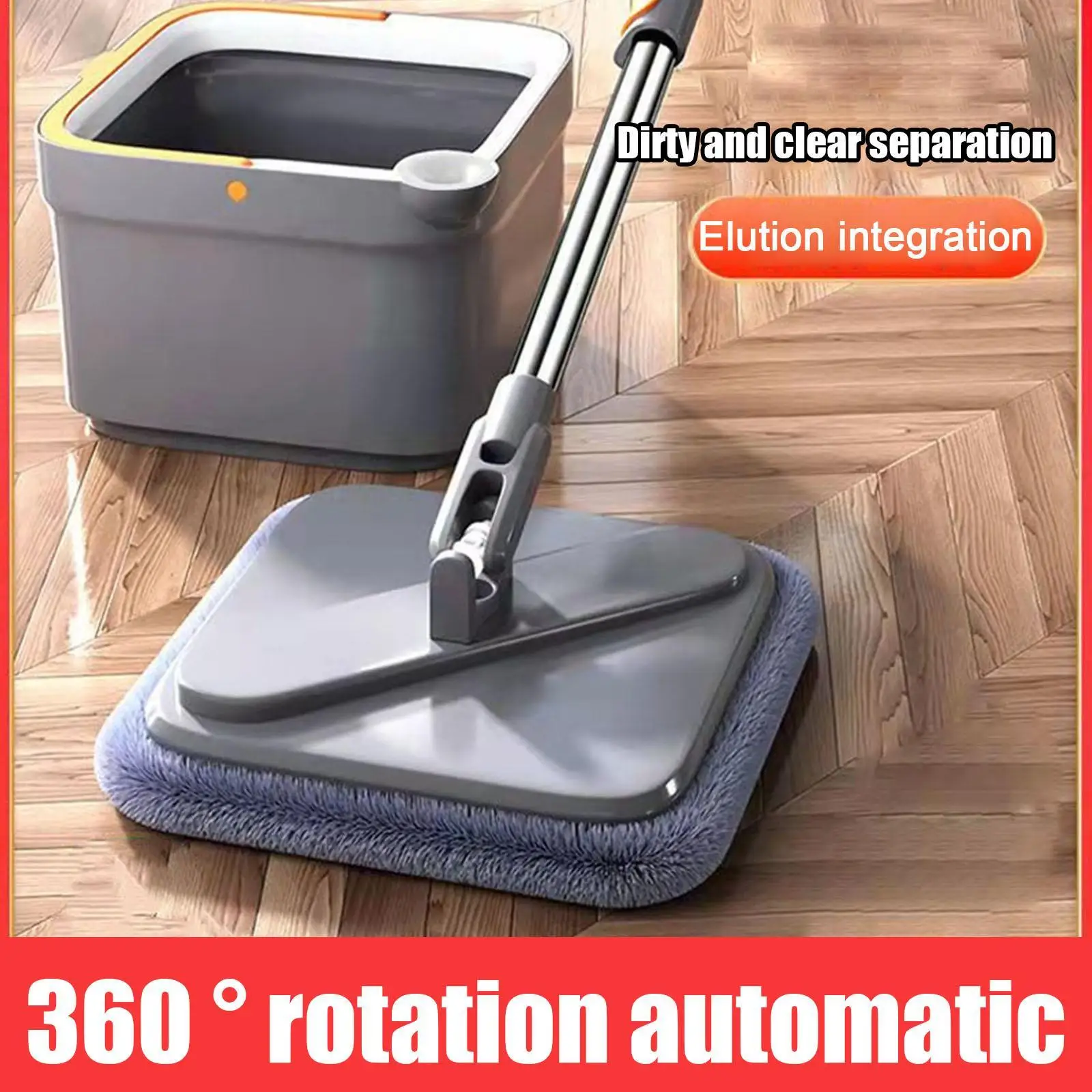 Spin Mop With Bucket Hand-Free Lazy Squeeze Mop Automatic Magic Floor Mop Self-Cleaning Nano Microfiber Cloth Square Mop
Spin Mop With Bucket Hand-Free Lazy Squeeze Mop Automatic Magic Floor Mop Self-Cleaning Nano Microfiber Cloth Square Mop