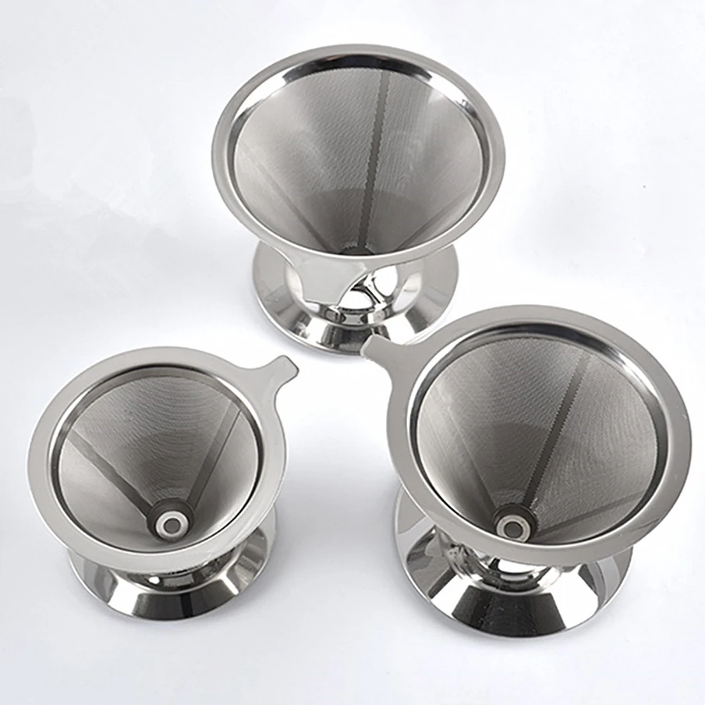 3pcs Coffee Dripper With Base Stainless Steel Double-layer Filter Screen Reusable Coffee Latte Cappuccino Mocha Fine Mesh Filter
3pcs Coffee Dripper With Base Stainless Steel Double-layer Filter Screen Reusable Coffee Latte Cappuccino Mocha Fine Mesh Filter