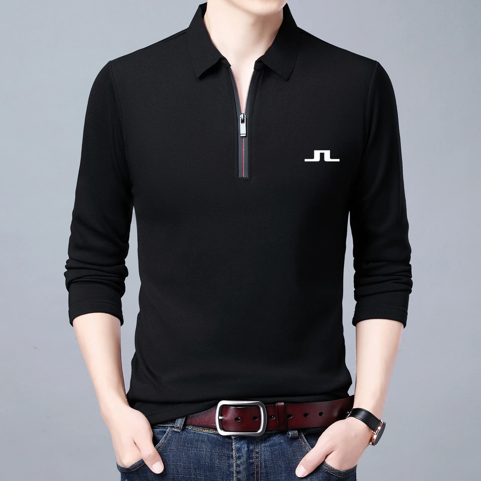 Golf New Men's Solid Collar Long Sleeve Polo Shirt Zip-Up Fashion Spring and Autumn Thin Casual Loose Clothes
Golf New Men's Solid Collar Long Sleeve Polo Shirt Zip-Up Fashion Spring and Autumn Thin Casual Loose Clothes