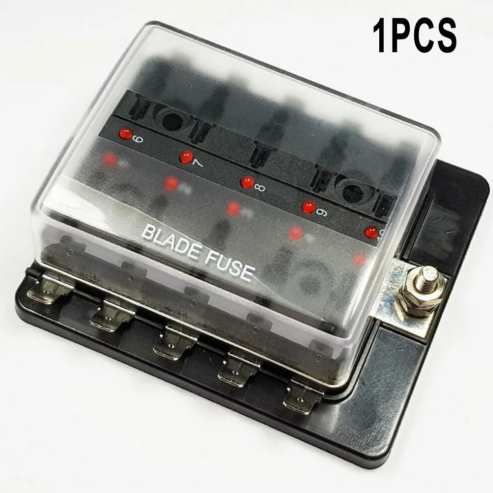 Universal 6/10Way Standard Blade LED Fuse Block Car Box Holder Marine Auto Fuse Connector Switch With 12V/24V Indicator Light
Universal 6/10Way Standard Blade LED Fuse Block Car Box Holder Marine Auto Fuse Connector Switch With 12V/24V Indicator Light