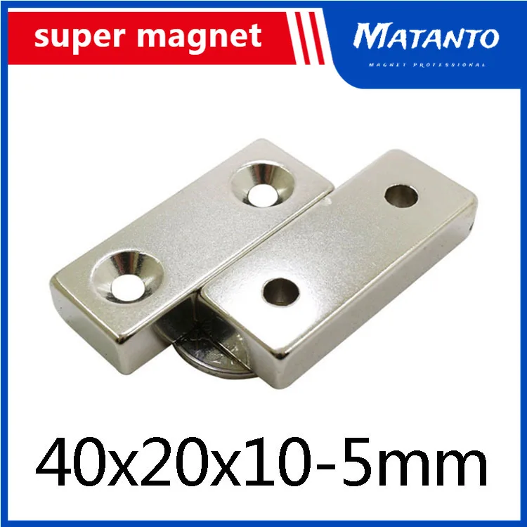2/3/5 PCS 40x20x10-5 Powerful Block Magnets Strip Double Holes 5mm Permanent Magnet 40x20x10-5mm Neodymium Magnet 40*20*10-5 mm
2/3/5 PCS 40x20x10-5 Powerful Block Magnets Strip Double Holes 5mm Permanent Magnet 40x20x10-5mm Neodymium Magnet 40*20*10-5 mm