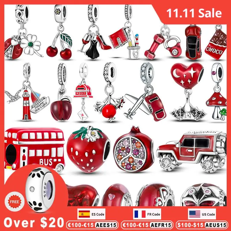 Red Color 925 Silver Ladybug Charms Fit Original Pandora Bracelet Diy Pomegranate Bead For Pendant Necklace Making
Red Color 925 Silver Ladybug Charms Fit Original Pandora Bracelet Diy Pomegranate Bead For Pendant Necklace Making