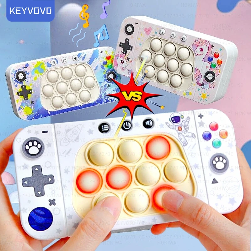 Press Bubble Game Challenge Bear Pop Up Fidget Toys Light Whack A Mole Fidget Sensory Educational Stress Reliever STEM Music
Press Bubble Game Challenge Bear Pop Up Fidget Toys Light Whack A Mole Fidget Sensory Educational Stress Reliever STEM Music