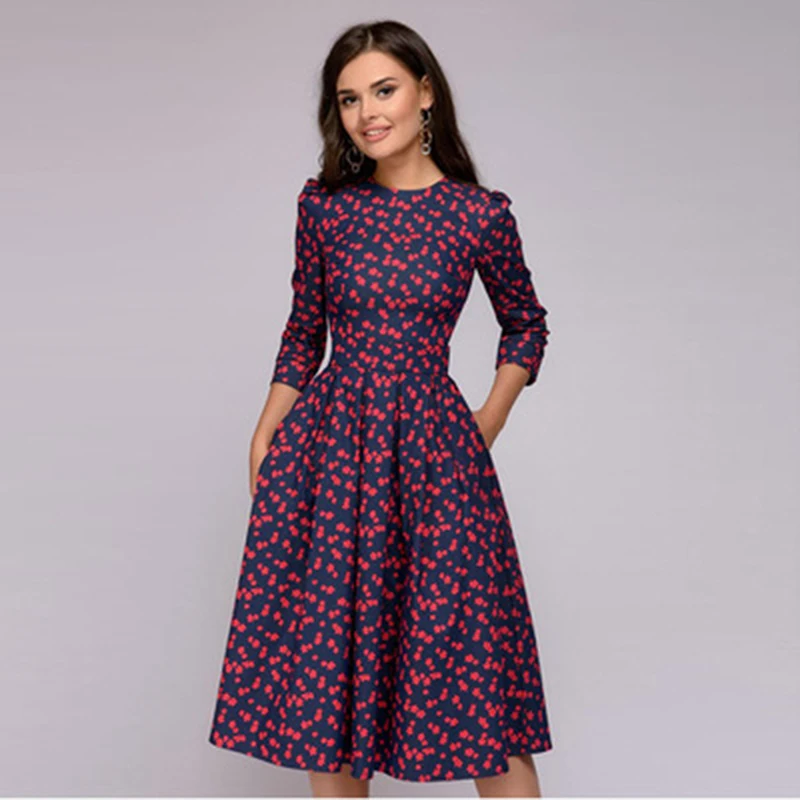 Women Vintage A-line Party Dress High Waist Elegant Bodycon Temperament Vestiodos Boho Women Autumn Dress
Women Vintage A-line Party Dress High Waist Elegant Bodycon Temperament Vestiodos Boho Women Autumn Dress