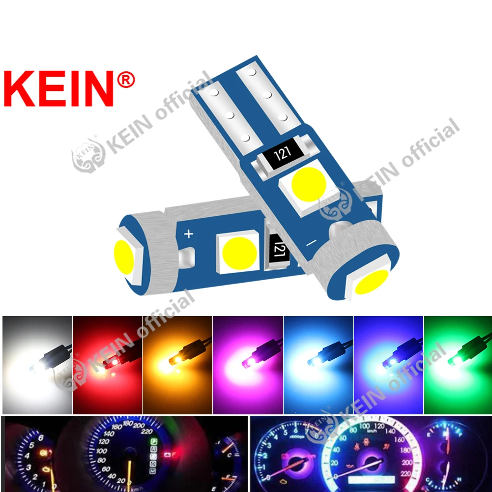 KEIN 10PCS T5 3030 Led W3W W1.2W Bulb Auto Instrument Interior Indicator Wedge Dashboard Side Lamp Dash Lights Signal Bulb 12V
KEIN 10PCS T5 3030 Led W3W W1.2W Bulb Auto Instrument Interior Indicator Wedge Dashboard Side Lamp Dash Lights Signal Bulb 12V