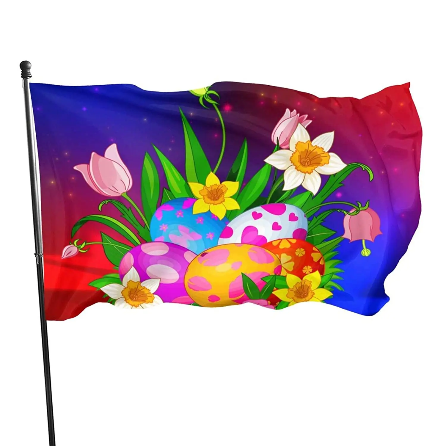 Flowers Egg Happy Easter Flag, 3x5ft Polyester Banner with Grommets, Garden Yard House Flags Indoor and Outdoor Sport Decoration
Flowers Egg Happy Easter Flag, 3x5ft Polyester Banner with Grommets, Garden Yard House Flags Indoor and Outdoor Sport Decoration