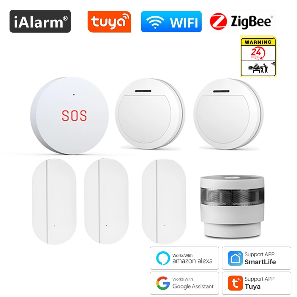 iAlarm linkage Zigbee Gateway Tuya Window Door Sensor Smoke Infrared Combustible Gas Detector Emergency smart home Alarm Button 
iAlarm linkage Zigbee Gateway Tuya Window Door Sensor Smoke Infrared Combustible Gas Detector Emergency smart home Alarm Button