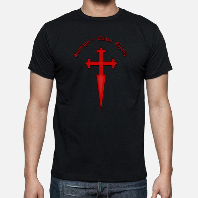 Cross of Santiago Motto Men T-Shirt Summer Short Sleeve Casual Cotton Family Matching Outfits
Cross of Santiago Motto Men T-Shirt Summer Short Sleeve Casual Cotton Family Matching Outfits
