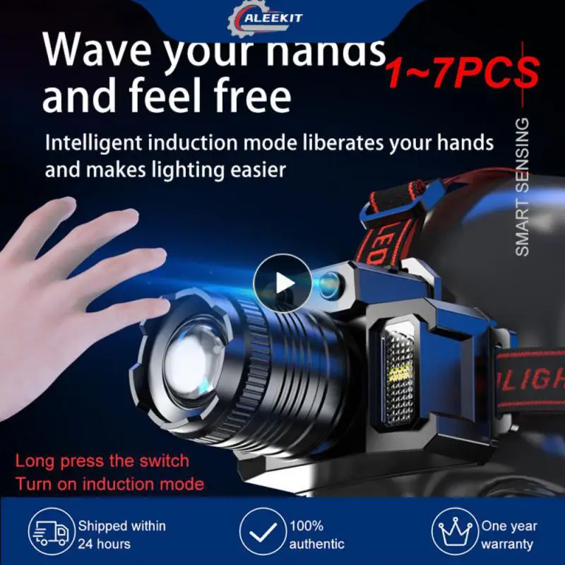 1~7PCS Rechargeable Headlamp 2000mah Super Bright Torch Light T51 Induction LED Headlight Waterproof Camping Mobile Power Bank
1~7PCS Rechargeable Headlamp 2000mah Super Bright Torch Light T51 Induction LED Headlight Waterproof Camping Mobile Power Bank