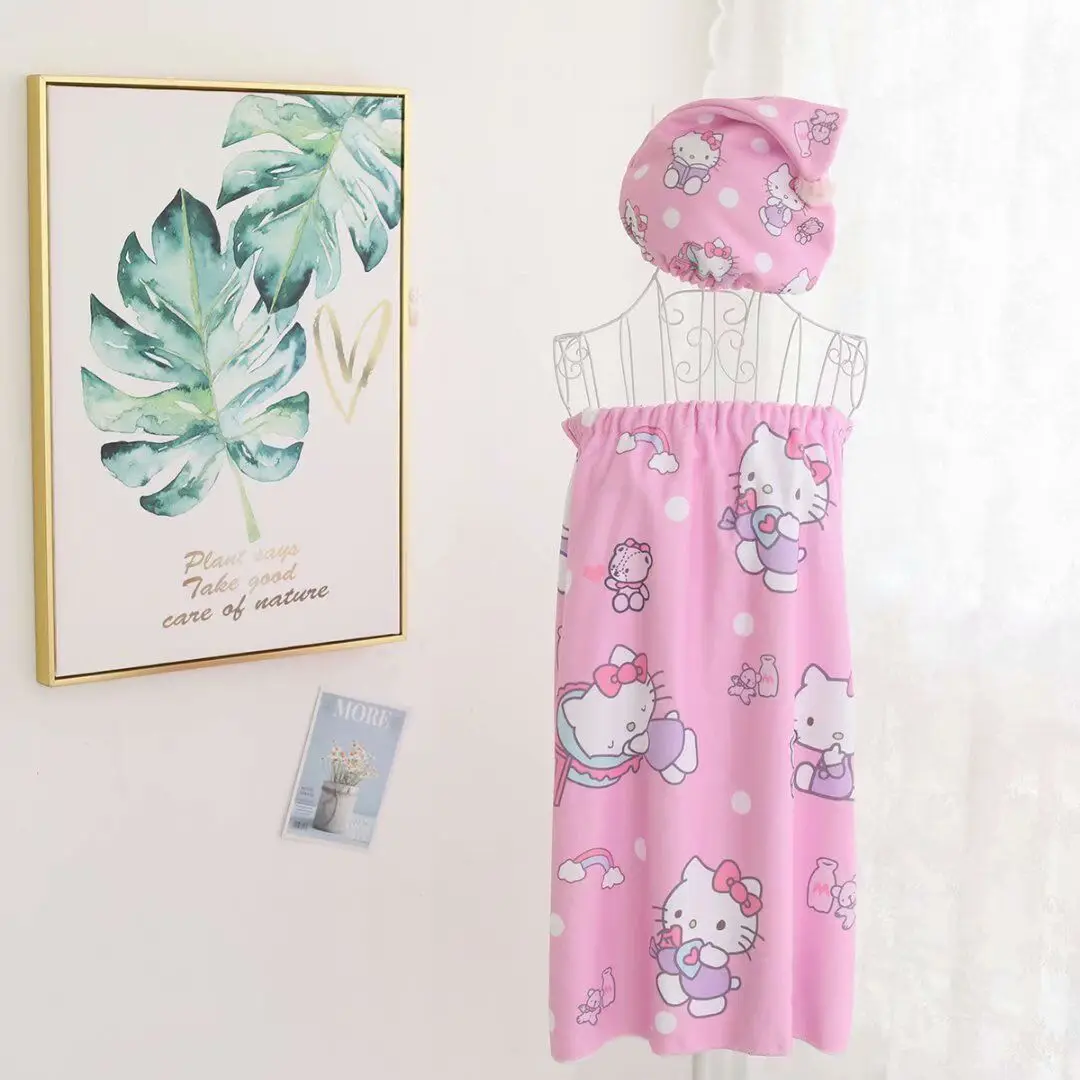 Cute Cinnamoroll Little Devil Kuromi Hello Kitty Cartoon Bath Towel Female Tube Top Bath Skirt Dormitory Bathrobe Hair Band
Cute Cinnamoroll Little Devil Kuromi Hello Kitty Cartoon Bath Towel Female Tube Top Bath Skirt Dormitory Bathrobe Hair Band