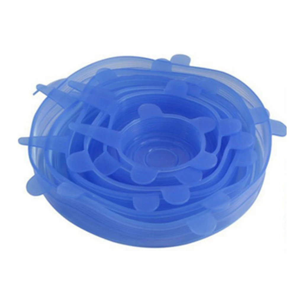 Набор многоразовых силиконовых крышек для сохранения свежести продуктов, 6 шт.
Набор многоразовых силиконовых крышек для сохранения свежести продуктов, 6 шт.