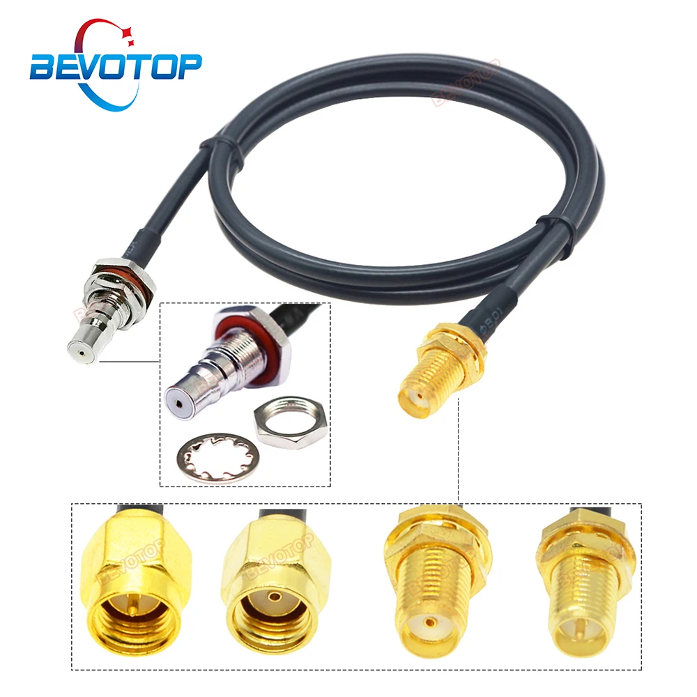 BEVOTOP QMA to SMA Cable RG58 QMA Female to SMA / RP-SMA Male / Female Bulkhead Plug 50 Ohm Low Loss RF Coaxial Pigtail 15CM~30M
BEVOTOP QMA to SMA Cable RG58 QMA Female to SMA / RP-SMA Male / Female Bulkhead Plug 50 Ohm Low Loss RF Coaxial Pigtail 15CM~30M