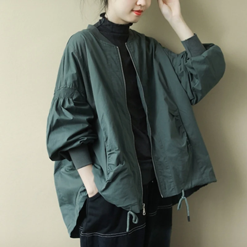 2022 Stylish Lady Spring Autumn Green Short Jackets Women Fashion Long Sleeve Zipper Bomber Jacket Outwear Women's Coat
2022 Stylish Lady Spring Autumn Green Short Jackets Women Fashion Long Sleeve Zipper Bomber Jacket Outwear Women's Coat