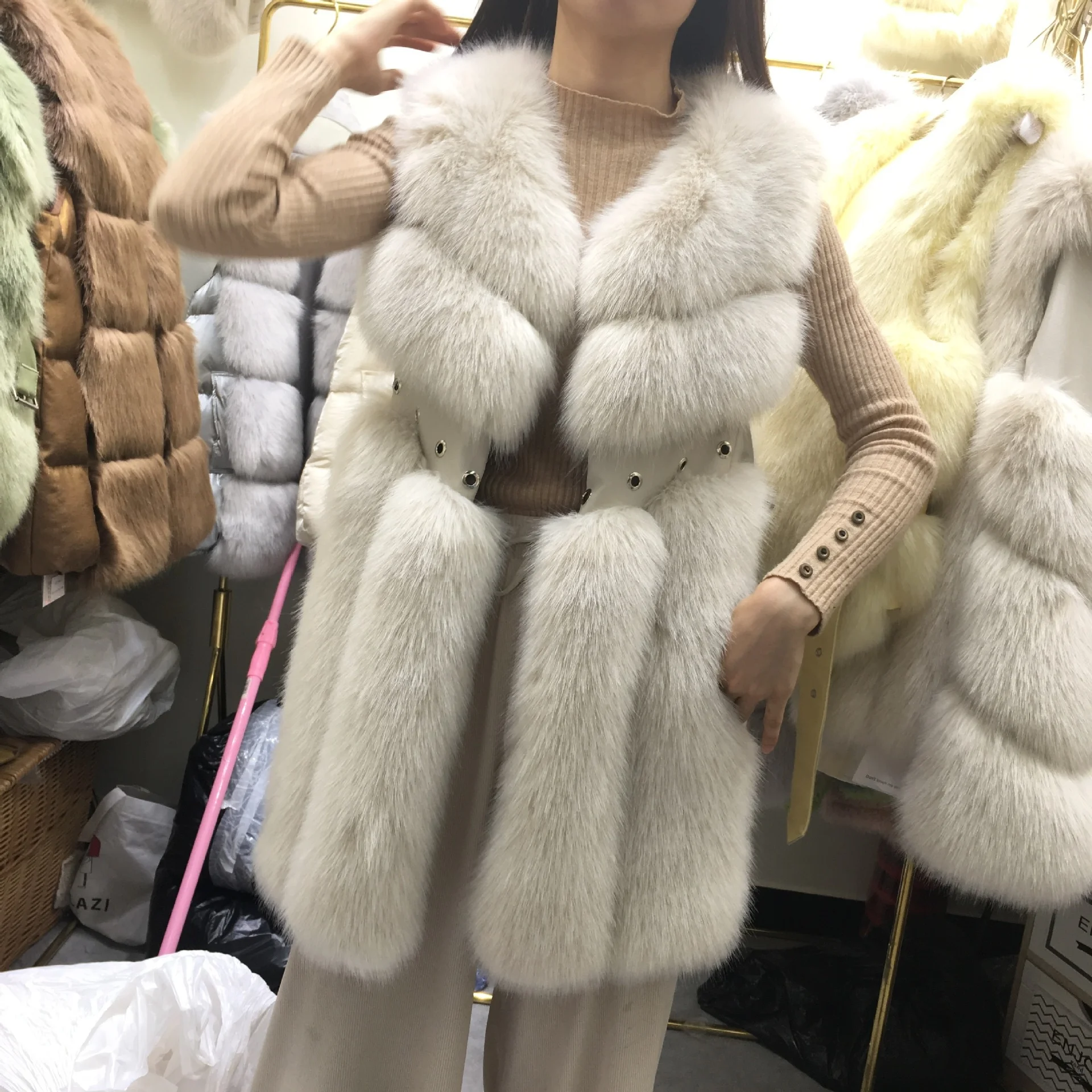 faux winter fluffy thicker warm fox fur coat female fluffy fur sleeveless coats pu leather stitching fur vest F566 dropship
faux winter fluffy thicker warm fox fur coat female fluffy fur sleeveless coats pu leather stitching fur vest F566 dropship