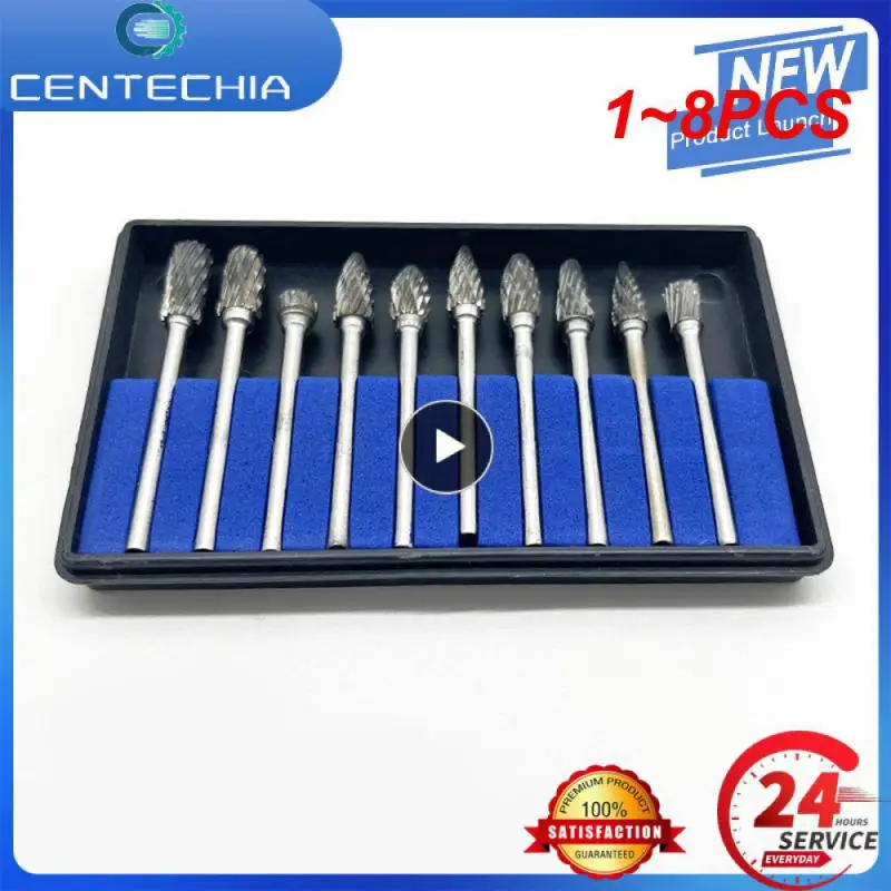 1~8PCS Rotary Carbide Burr Set 1/8" Shank, 1/4" Head Length Tungsten Steel for Woodworking Drilling Metal Carving Engraving
1~8PCS Rotary Carbide Burr Set 1/8" Shank, 1/4" Head Length Tungsten Steel for Woodworking Drilling Metal Carving Engraving
