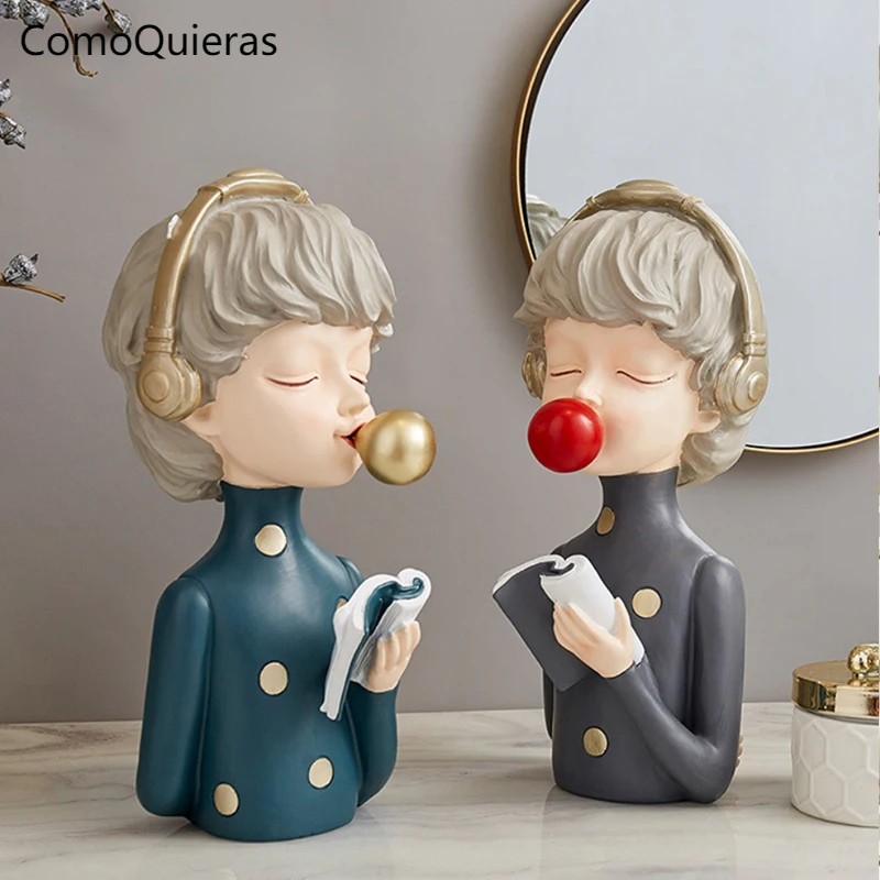 Nordic Resin Statue Home Decoration Art Design Bubble Girl Living Room Porch Desktop Decoration Cute Character Ornaments
Nordic Resin Statue Home Decoration Art Design Bubble Girl Living Room Porch Desktop Decoration Cute Character Ornaments