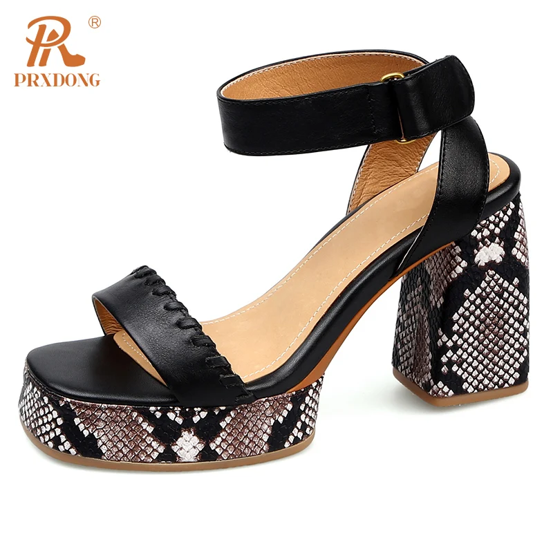 PRXDONG Genuine Cow Leather Summer Shoes Woman Sandals Chunky High Heels Platform Black Beige Dress Party Casual Lady Pumps 40
PRXDONG Genuine Cow Leather Summer Shoes Woman Sandals Chunky High Heels Platform Black Beige Dress Party Casual Lady Pumps 40
