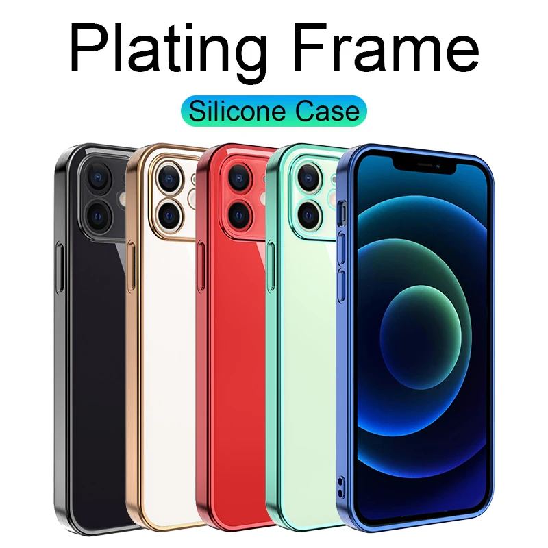 Luxury Square Silicone Clear Phone Case for IPhone 11 12 13 Pro Mini Xs Max X Xr Se 2020 7 8 Plus Soft Cover Plating Farme Shell
Luxury Square Silicone Clear Phone Case for IPhone 11 12 13 Pro Mini Xs Max X Xr Se 2020 7 8 Plus Soft Cover Plating Farme Shell