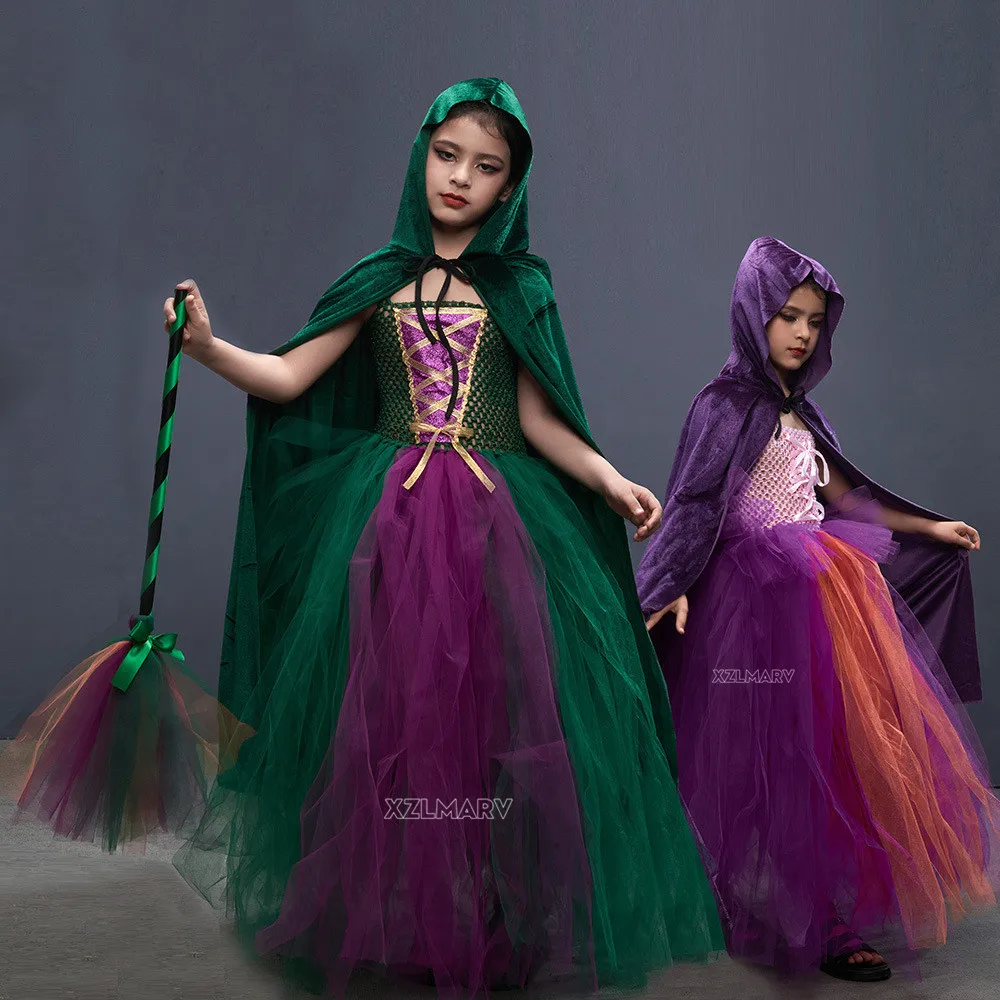 Костюм салемской ведьмы для девочек, маскарадный наряд для Хэллоуина с накидкой-пачкой, наряд для косплея и вечеринки, наряды для младенцев 
Костюм салемской ведьмы для девочек, маскарадный наряд для Хэллоуина с накидкой-пачкой, наряд для косплея и вечеринки, наряды для младенцев