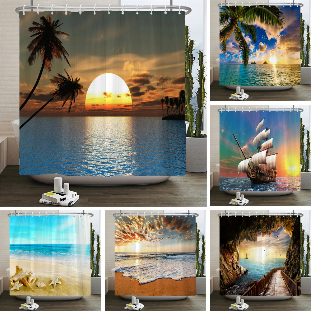 Sunshine Ocean Home Decor Waterproof Shower Curtain Sunset Dusk Dolphin Bathroom Shower Curtain With Hooks
Sunshine Ocean Home Decor Waterproof Shower Curtain Sunset Dusk Dolphin Bathroom Shower Curtain With Hooks