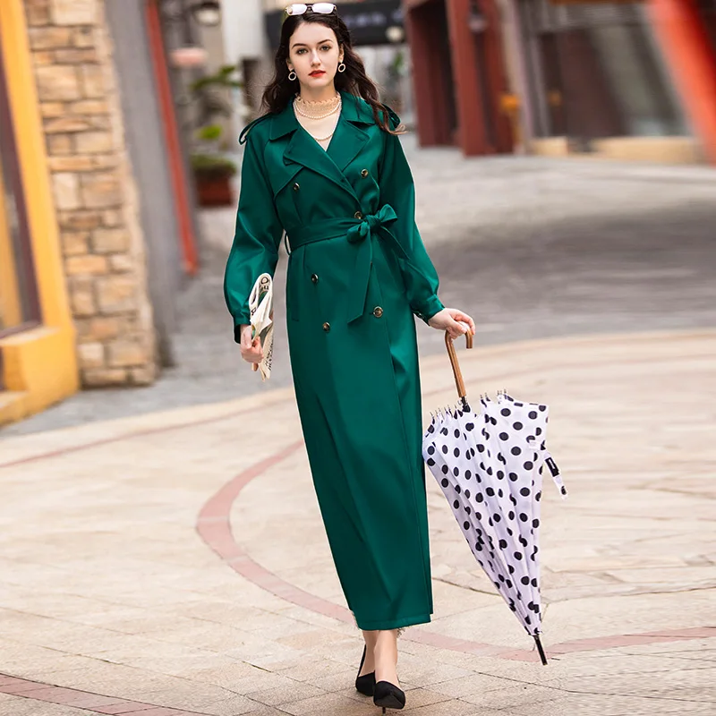 European Style Trench Double Breasted Coat Autumn Winter Long Jacket Korean Coats and Jackets Turn Down Collar Pockets Outwear
European Style Trench Double Breasted Coat Autumn Winter Long Jacket Korean Coats and Jackets Turn Down Collar Pockets Outwear