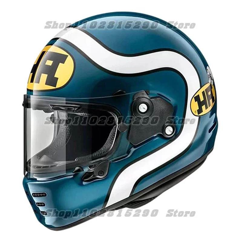 

High-strength Fiberglass Motorcycle Helmet Retro Helmet Kart Racing Helmet NEO Full Face Helmet Fashion Gray ,Capacete