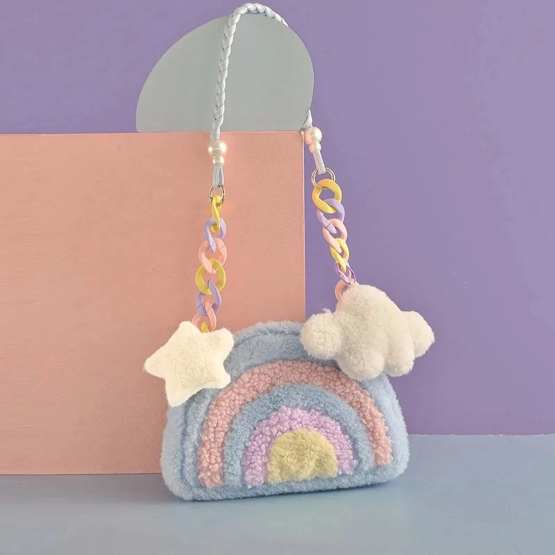Xiuya Harajuku Kawaii Female Shoulder Bag 2021 Japanese Cute Rainbow Fur Lolita Crossbody Bag Macaron Color Satchel Handbags
Xiuya Harajuku Kawaii Female Shoulder Bag 2021 Japanese Cute Rainbow Fur Lolita Crossbody Bag Macaron Color Satchel Handbags