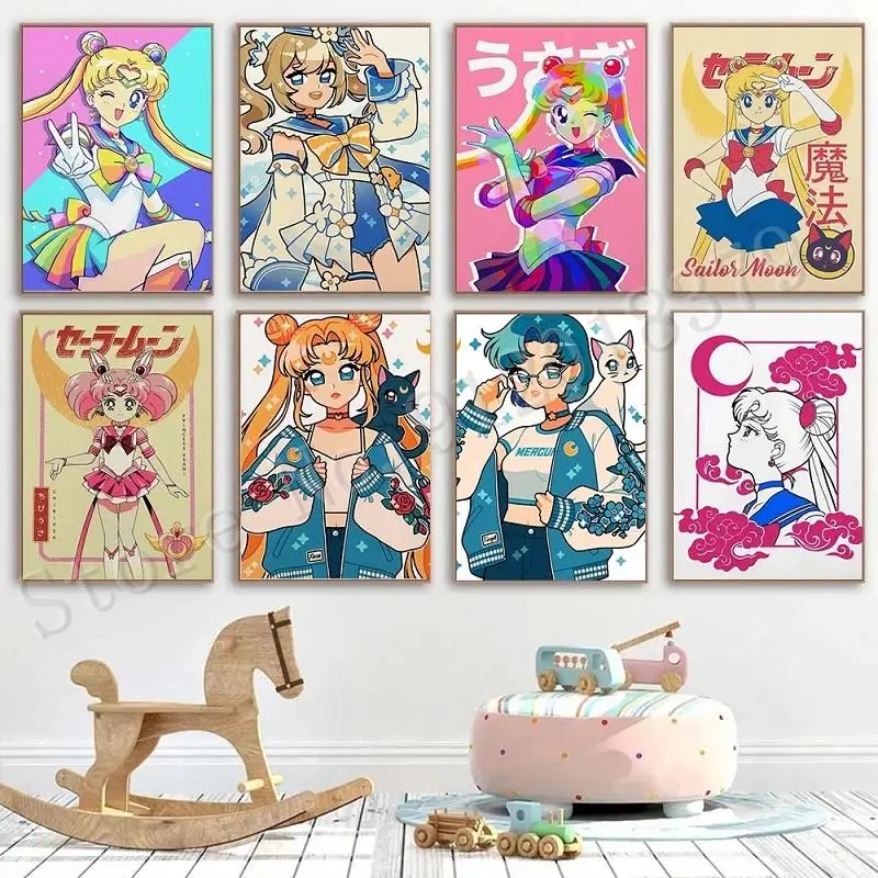 Japanese Anime Canvas Painting Sailor Moon Hino Rei Kino Makoto Modular Posters and Prints Hd Picture for Living Room Decoration
Japanese Anime Canvas Painting Sailor Moon Hino Rei Kino Makoto Modular Posters and Prints Hd Picture for Living Room Decoration