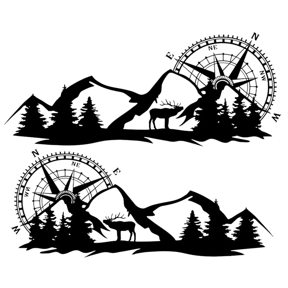 2X Body Sticker Decal Large Compass Navigation with Mountain Deer for Camper Van Motorhome Black
2X Body Sticker Decal Large Compass Navigation with Mountain Deer for Camper Van Motorhome Black
