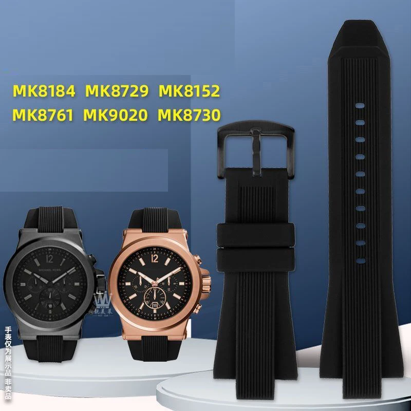 Silicone Watch Strap Accessories for Michael Kors MK8184 MK8152 MK9020 MK8730 MK8761 8295 8296 8445 Series Replacement Bracelet
Silicone Watch Strap Accessories for Michael Kors MK8184 MK8152 MK9020 MK8730 MK8761 8295 8296 8445 Series Replacement Bracelet