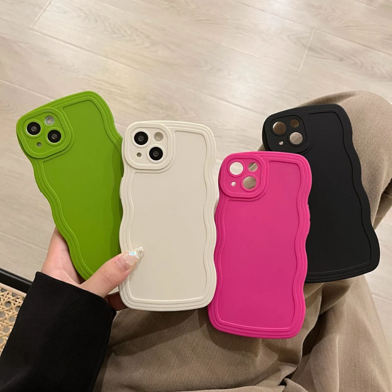 1pcs.Simple solid color wavy edge suitable for Apple 14 pr omax phone case iPhone12 Soft shell 13 Pro silicone cover cushion pad
1pcs.Simple solid color wavy edge suitable for Apple 14 pr omax phone case iPhone12 Soft shell 13 Pro silicone cover cushion pad