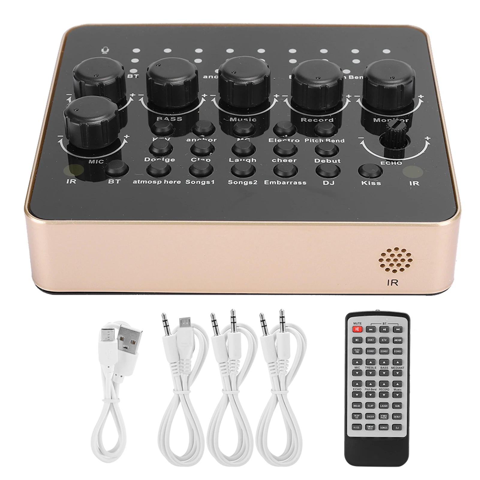 V10 Live Broadcast Sound Card Karaoke Audio Mixer with 1200mAh Built-in Lithium Battery external external external
V10 Live Broadcast Sound Card Karaoke Audio Mixer with 1200mAh Built-in Lithium Battery external external external