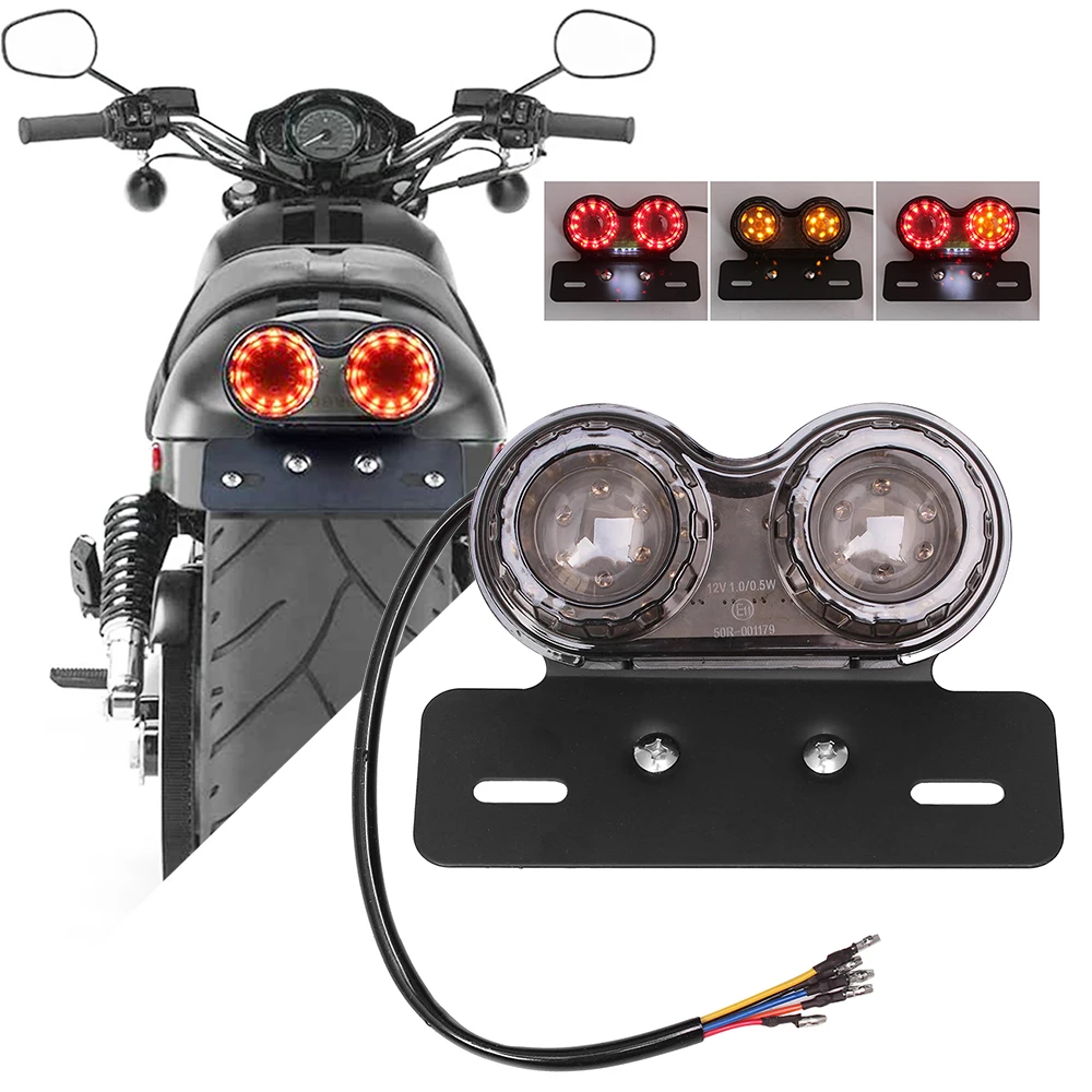Motorcycle Tail Light Integrated Running Lamp Brake&Turn Signal Light with License Plate Bracket for Harly Motorcycle Street
Motorcycle Tail Light Integrated Running Lamp Brake&Turn Signal Light with License Plate Bracket for Harly Motorcycle Street